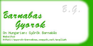 barnabas gyorok business card